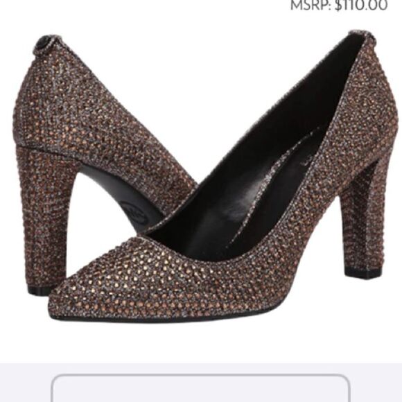 Michael KORS Embellished Abbi Flex Pump Brown Heel - Picture 5 of 7